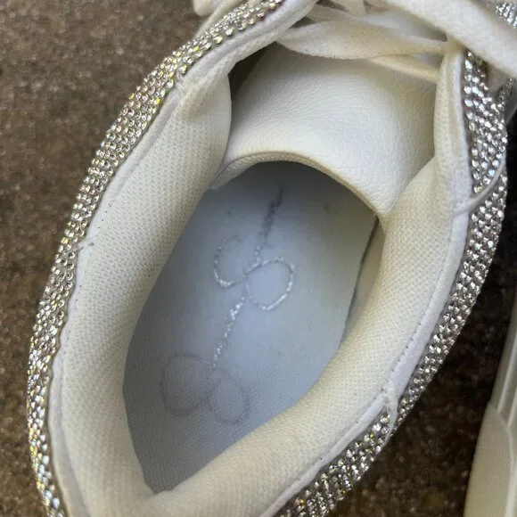 Jessica Simpson Cherello Comirra New Rhinestone Platform Sneakers, Size 8.5 - Picture 11 of 15